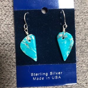 Turquoise pendant earrings